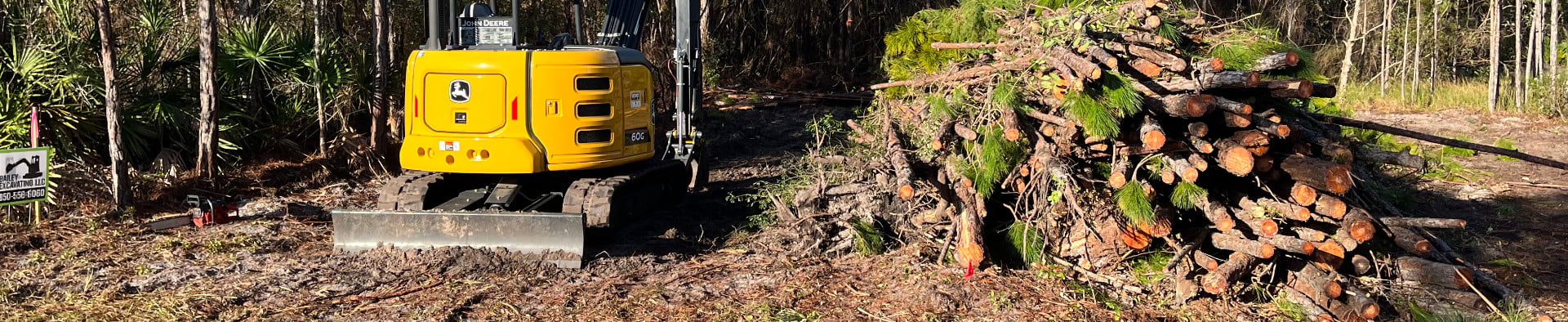 Bailey Excavating Land Clearing Job